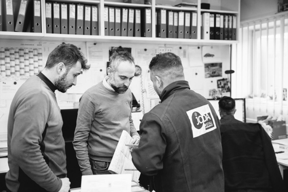 The JODA Metalcostruzioni team at work