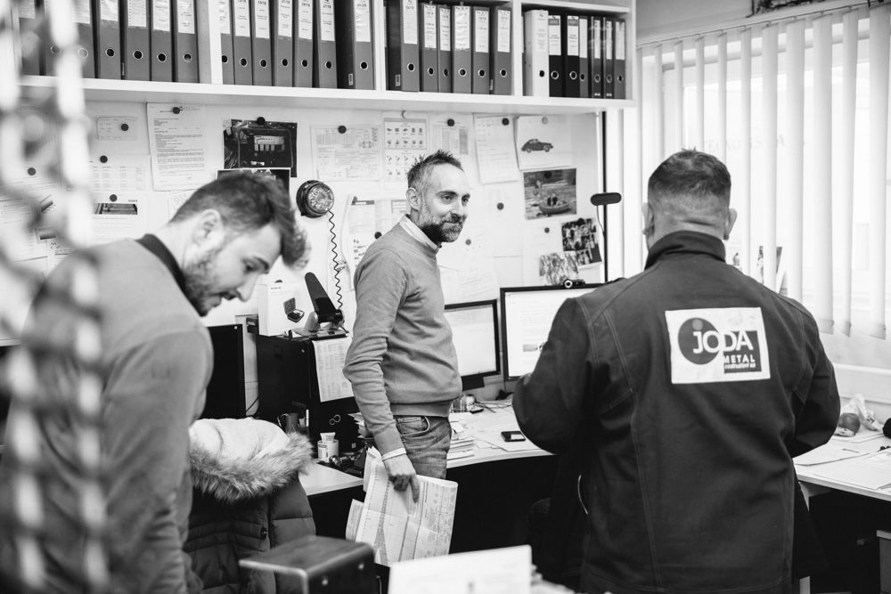The JODA Metalcostruzioni team at work