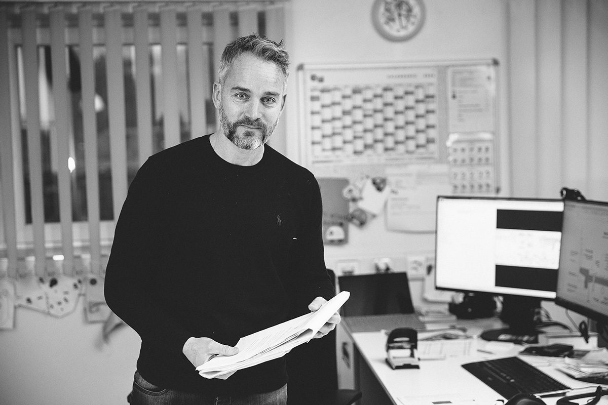 Jose Fazioli, director of JODA Metalcostruzioni, in the office